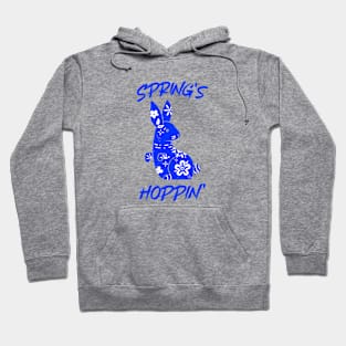 Spring Hoppin Blue Design Hoodie